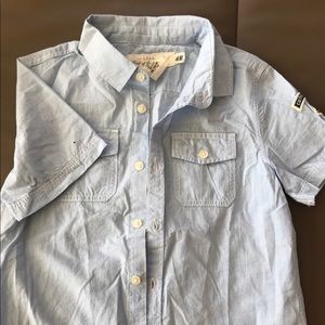 Boys Blue Button Up